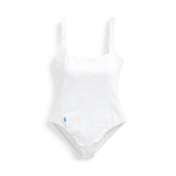 Cable-Knit One-Piece Swimsuit Polo Ralph Lauren 1