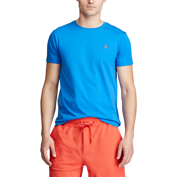Colby Blue Custom Slim Fit Jersey Crewneck T-Shirt Polo Ralph Lauren 3