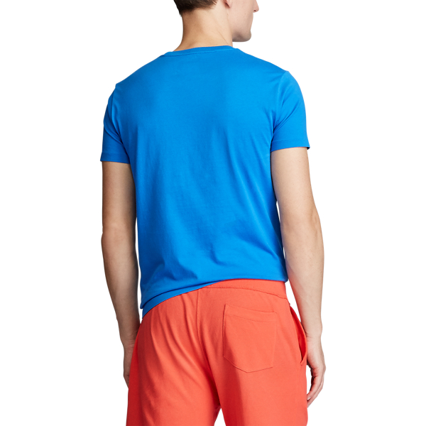 Colby Blue Custom Slim Fit Jersey Crewneck T-Shirt Polo Ralph Lauren 4