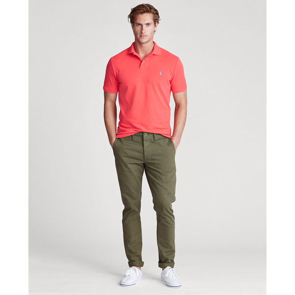 A emblem&aacute;tica camisa Polo de malha Polo Ralph Lauren em Vermelho Racing 3