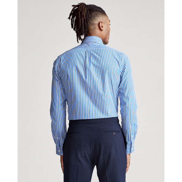 Chemise ray&eacute;e ajust&eacute;e Polo Ralph Lauren en Bleu/Blanc 4