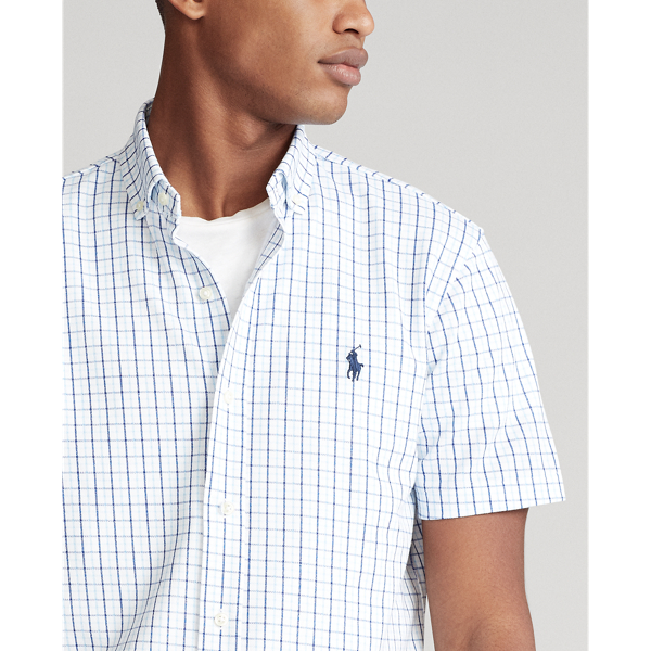 Tattersall Knit Oxford Shirt Polo Ralph Lauren em White Multi 5
