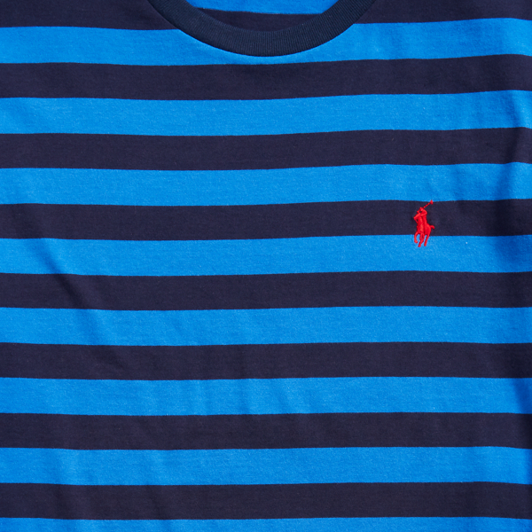 Pacfic Royal/Refined Navy Custom Slim Striped T-Shirt Polo Ralph Lauren 6