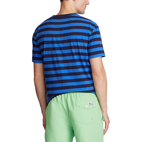 Pacfic Royal/Refined Navy Custom Slim Striped T-Shirt Polo Ralph Lauren 4