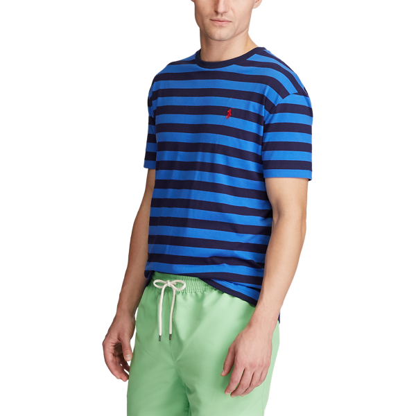 Pacfic Royal/Refined Navy Custom Slim Striped T-Shirt Polo Ralph Lauren 5