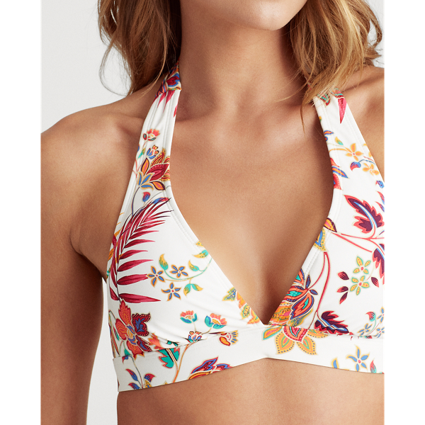 Multi Floral Halter Bikini Top Lauren 5