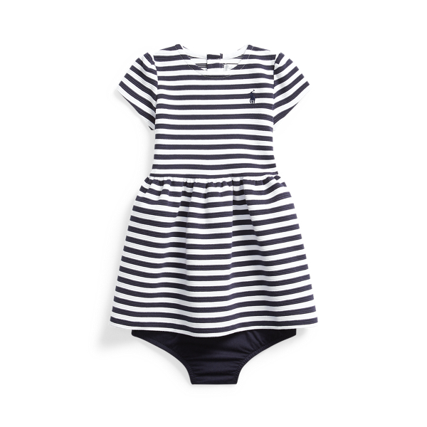 Striped Ponte Dress &amp; Bloomer