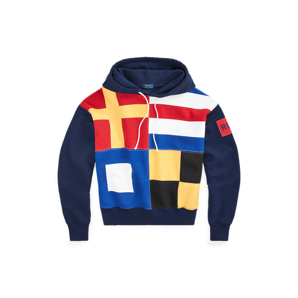 Sweat &agrave; capuche motif drapeau