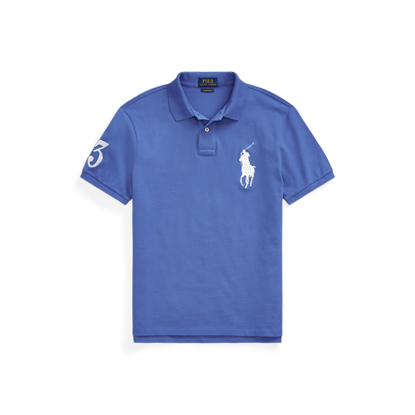 Custom Slim Fit Big Pony Mesh Polo Shirt
