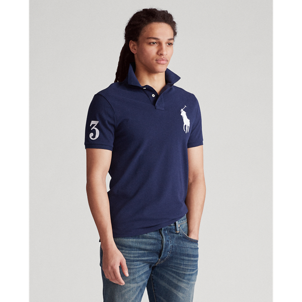 Custom Slim Fit Big Pony Mesh Polo Shirt for Men | Ralph Lauren® PA