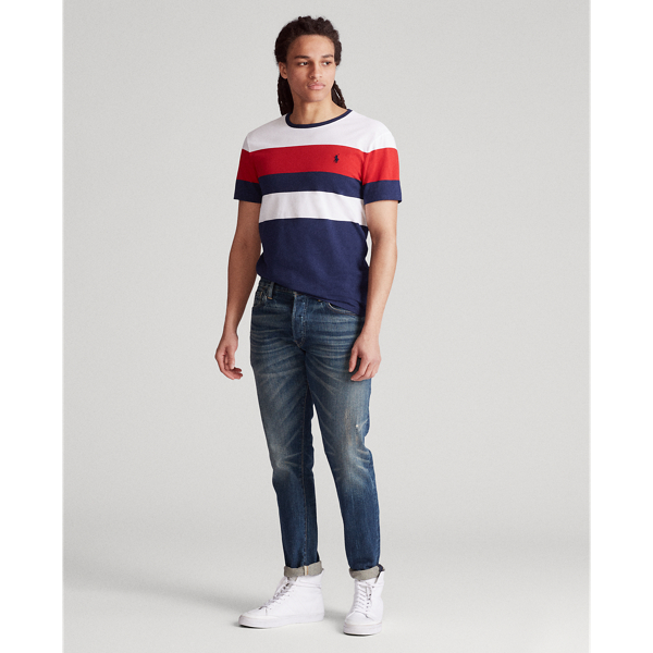 Ralph Red Multi Custom Slim Fit Striped T-Shirt Polo Ralph Lauren 3