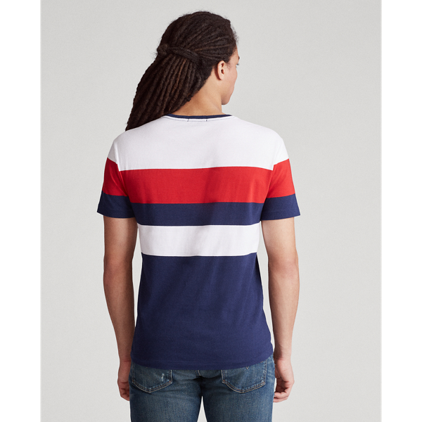Ralph Red Multi Custom Slim Fit Striped T-Shirt Polo Ralph Lauren 4