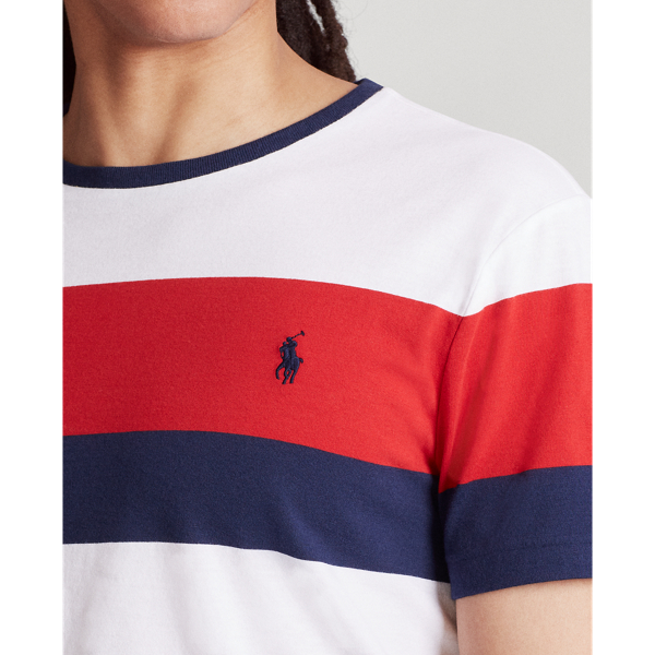 Ralph Red Multi Custom Slim Fit Striped T-Shirt Polo Ralph Lauren 5