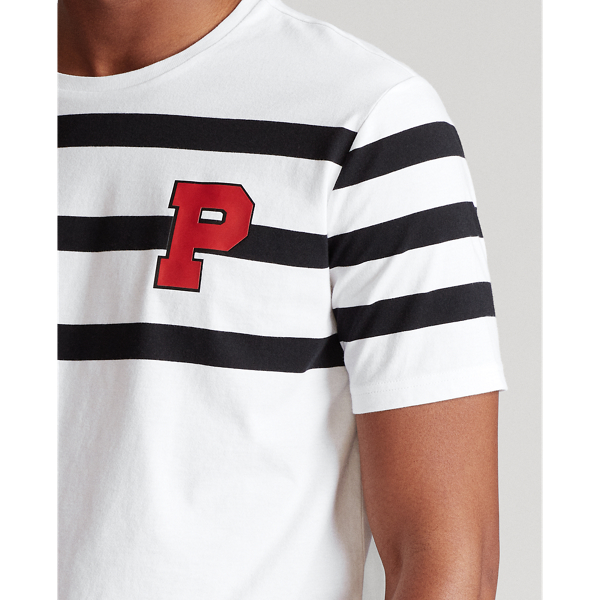 Ceramic White Classic Fit Letterman T-Shirt Polo Ralph Lauren 5