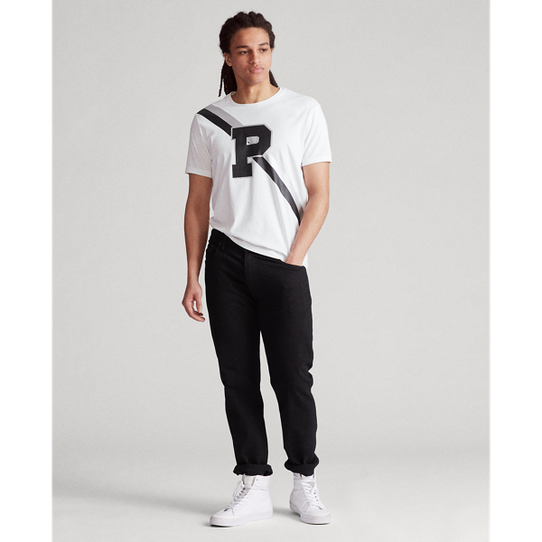 Ceramic White Classic Fit Letterman T-Shirt Polo Ralph Lauren 3