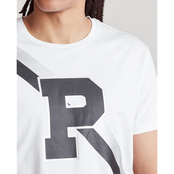 Ceramic White Classic Fit Letterman T-Shirt Polo Ralph Lauren 5