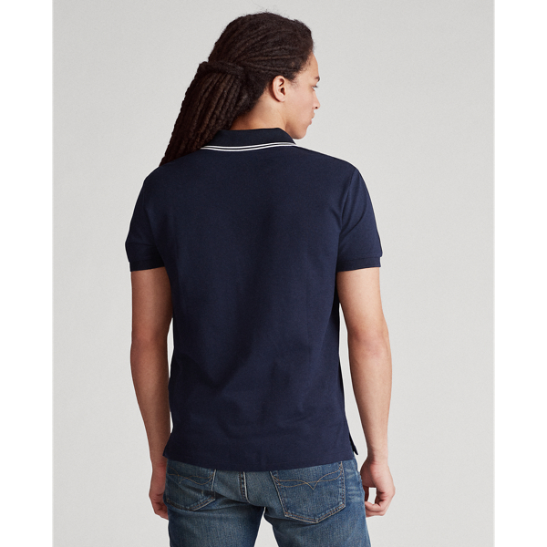 Aviator Navy Custom Slim Stretch Mesh Polo Polo Ralph Lauren 4