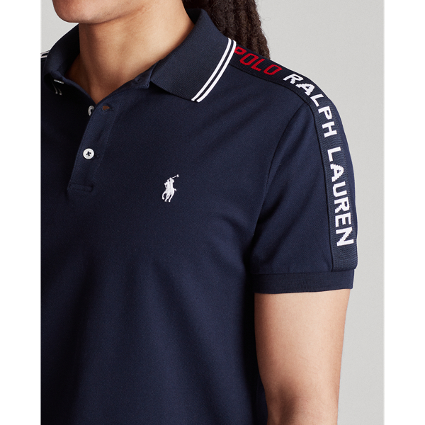 Aviator Navy Custom Slim Stretch Mesh Polo Polo Ralph Lauren 5