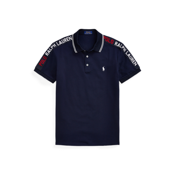 Aviator Navy Custom Slim Stretch Mesh Polo Polo Ralph Lauren 2