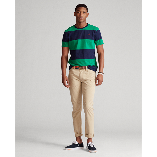Hillside Green/Navy Classic Fit Striped T-Shirt Polo Ralph Lauren 3