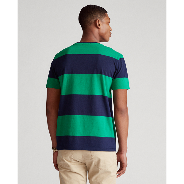Hillside Green/Navy Classic Fit Striped T-Shirt Polo Ralph Lauren 4