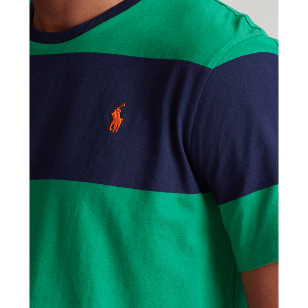 Hillside Green/Navy Classic Fit Striped T-Shirt Polo Ralph Lauren 5