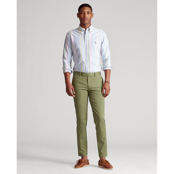 180 Olympic Blue/Pink Mul Classic Fit Oxford Shirt Polo Ralph Lauren 3