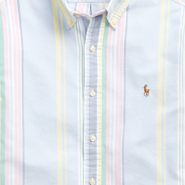180 Olympic Blue/Pink Mul Classic Fit Oxford Shirt Polo Ralph Lauren 6