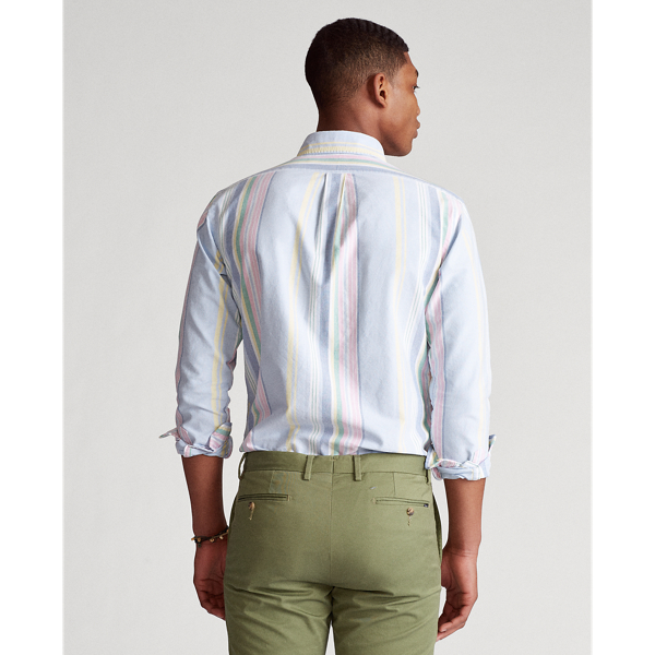 180 Olympic Blue/Pink Mul Classic Fit Oxford Shirt Polo Ralph Lauren 4