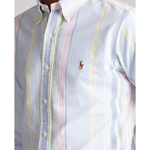 180 Olympic Blue/Pink Mul Classic Fit Oxford Shirt Polo Ralph Lauren 5