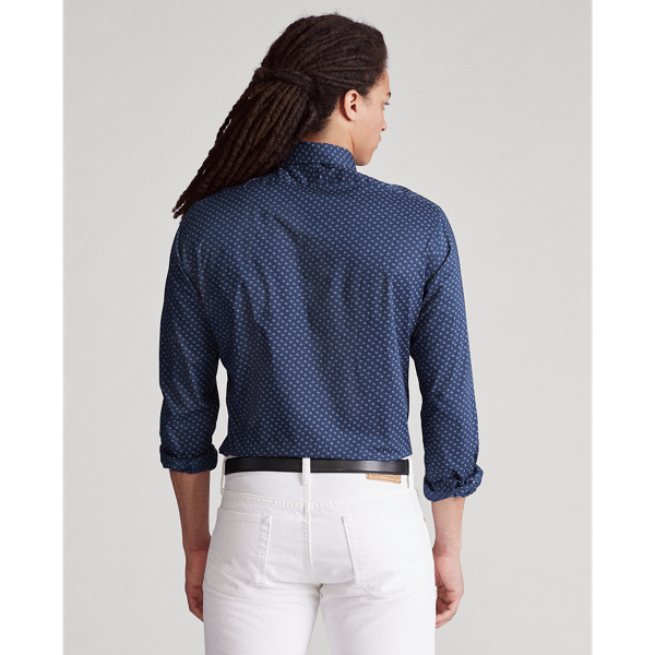Navy Peacock Ditsy Slim Fit Print Shirt Polo Ralph Lauren 4