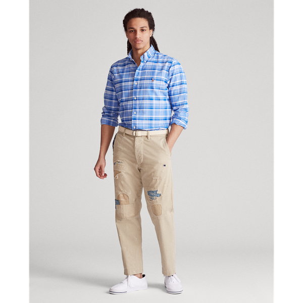 Canvas Blue/Blue Multi Classic Fit Oxford Shirt Polo Ralph Lauren 3