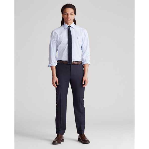 Blue/White Slim Fit Jacquard Shirt Polo Ralph Lauren 3
