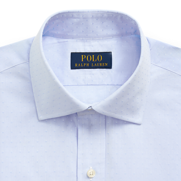 Blue/White Slim Fit Jacquard Shirt Polo Ralph Lauren 6