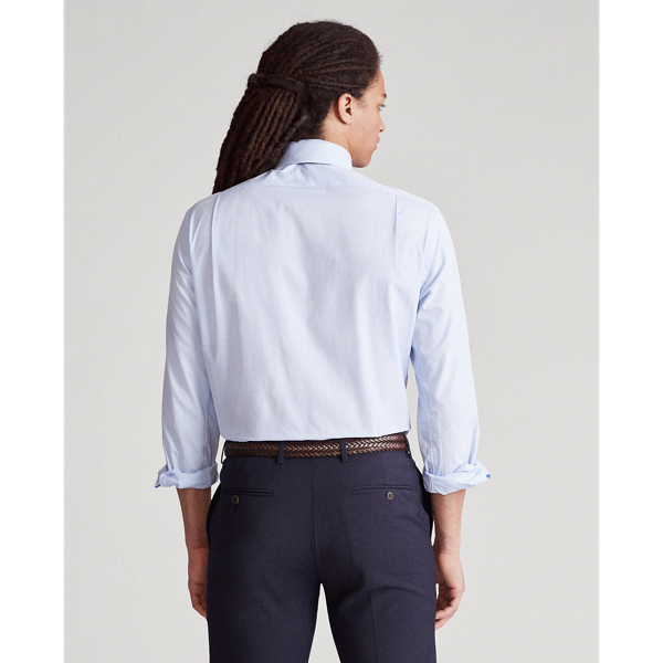 Blue/White Slim Fit Jacquard Shirt Polo Ralph Lauren 4