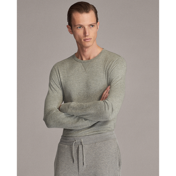 Classic Light Grey Crewneck Long-Sleeve T-Shirt Purple Label 4