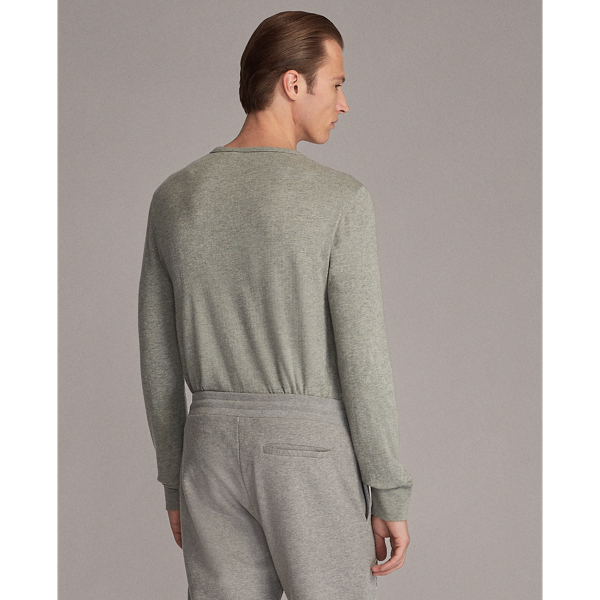 Classic Light Grey Crewneck Long-Sleeve T-Shirt Purple Label 5