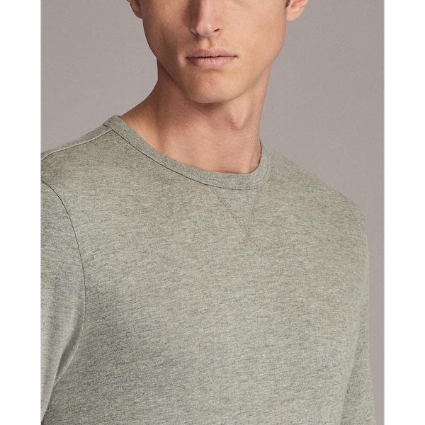 Classic Light Grey Crewneck Long-Sleeve T-Shirt Purple Label 6