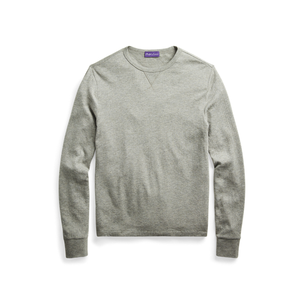 Classic Light Grey Crewneck Long-Sleeve T-Shirt Purple Label 2