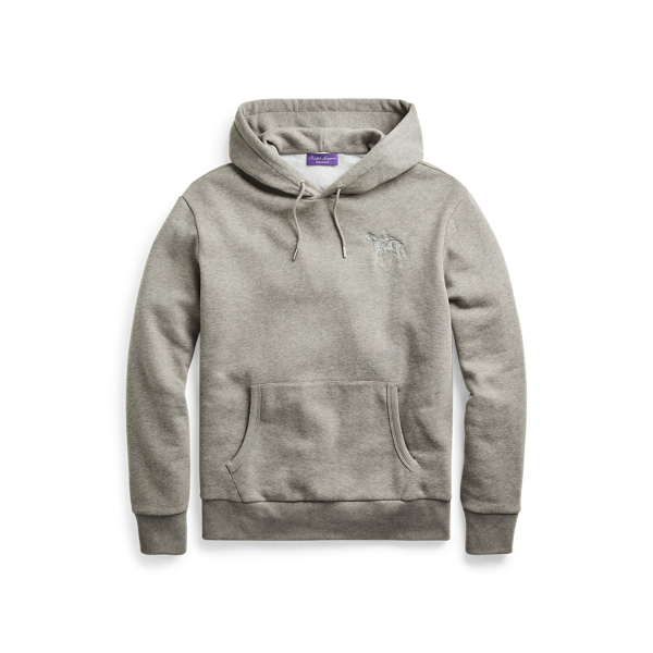 Embroidered Fleece Hoodie Purple Label in 1