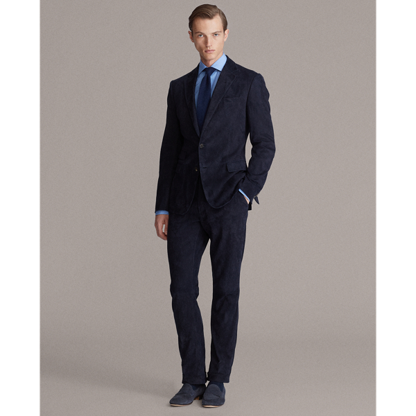 Classic Chairman Navy Kent Suede Sport Coat Purple Label 4