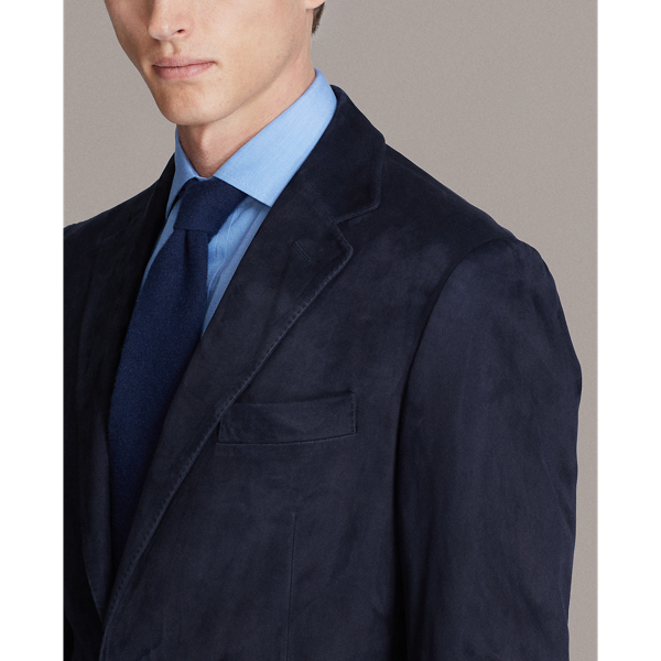 Classic Chairman Navy Kent Suede Sport Coat Purple Label 7