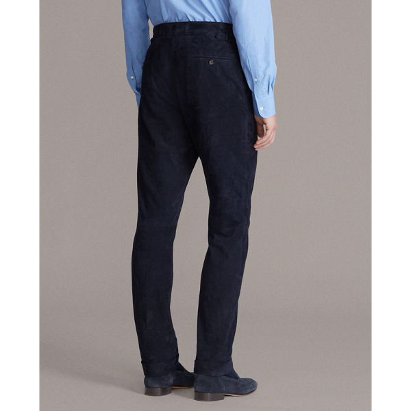 Classic Chairman Navy Gregory Suede Suit Trouser Purple Label 4