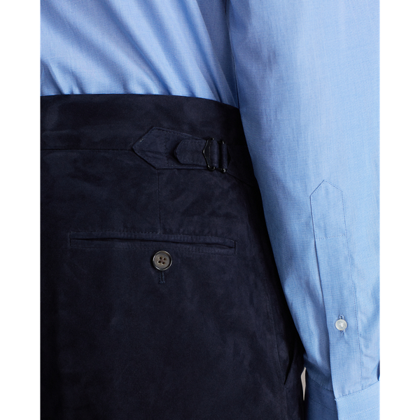 Classic Chairman Navy Gregory Suede Suit Trouser Purple Label 5