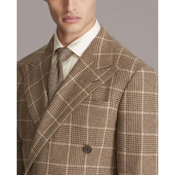 Brown Glenplaid Kent Handmade Cashmere Blazer Purple Label 7