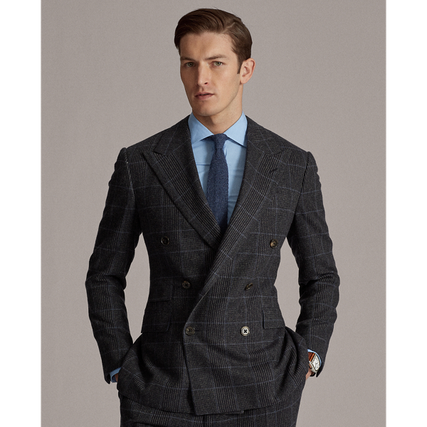 Grey/Navy/Royal Blue Kent Handmade Cashmere Suit Purple Label 4