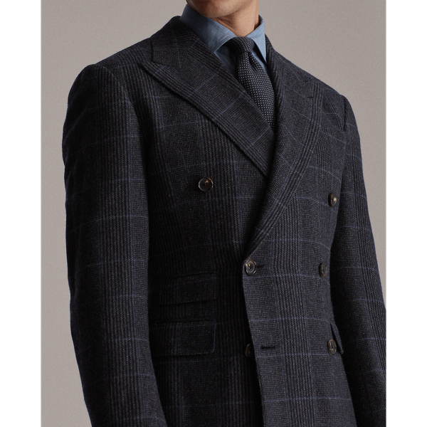 Grey/Navy/Royal Blue Kent Handmade Cashmere Suit Purple Label 5