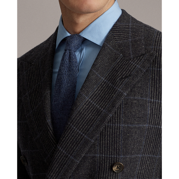 Grey/Navy/Royal Blue Kent Handmade Cashmere Suit Purple Label 7