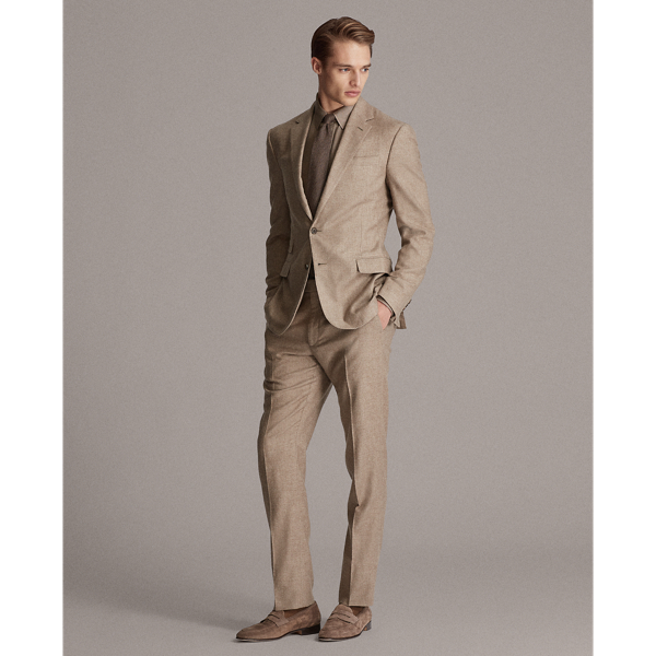 Taupe Melange Kent Handmade Twill Sport Coat Purple Label 4