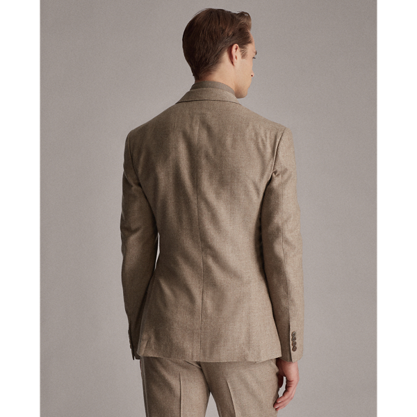 Taupe Melange Kent Handmade Twill Sport Coat Purple Label 6